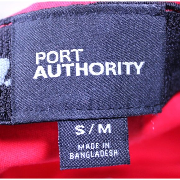 Port Authority Red GF Trident Logo FlexFit Hat Cap S/M - Picture 2 of 7